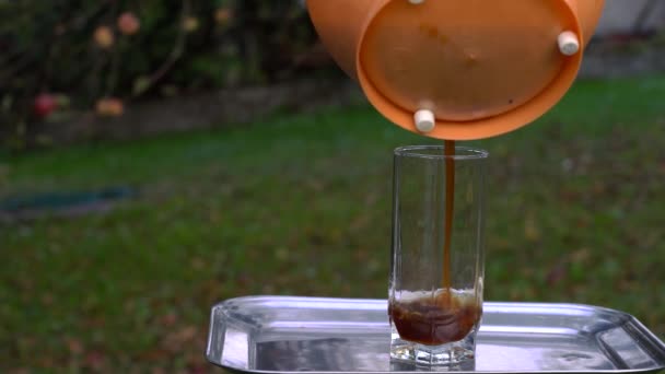 Oude Manier Van Het Maken Van Apple Jam Juice — Stockvideo