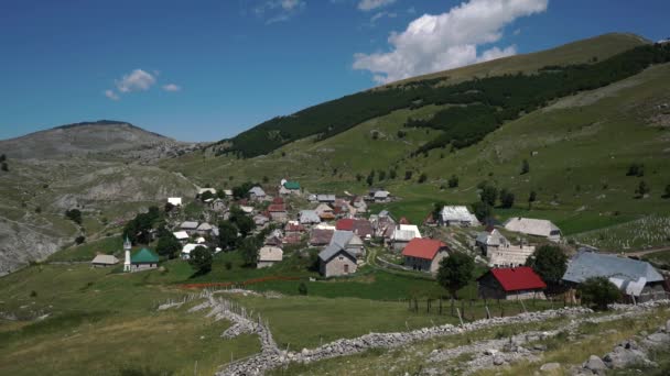 Lukomir Village Bjelanica Konjic Höchstgelegener Ort 1472M Bosnien Und Herzegowina — Stockvideo