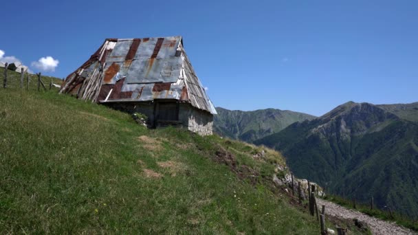 Edificio Rural Lukomir Pueblo Bosnia Herzegovina — Vídeos de Stock