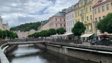 Karlovy Vary (Carlsbad), Tepla Nehri, Çek Cumhuriyeti 25 Temmuz 2020