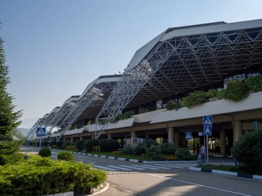 Caucasus, Adler, Rusya Federasyonu - 16 Eylül 2017: terminal binası