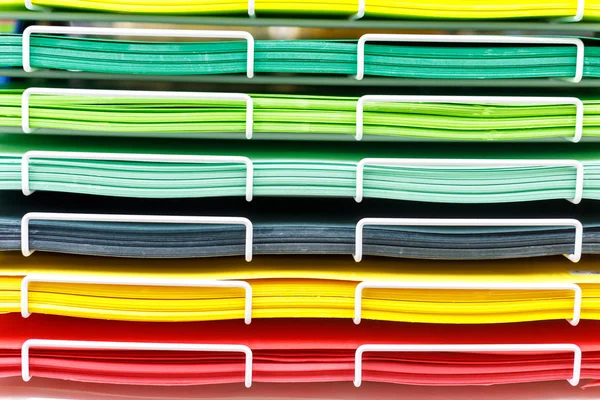 Stacks of colored cardboard for drawing — Stock Photo, Image