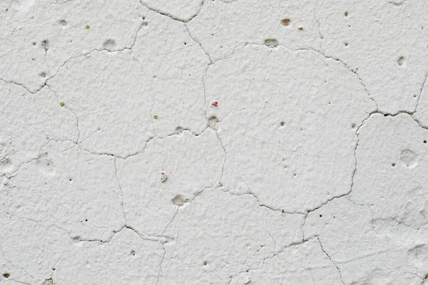 Textuur Van Beton Een Oude Witte Muur Met Oneffenheden Scheuren — Stockfoto