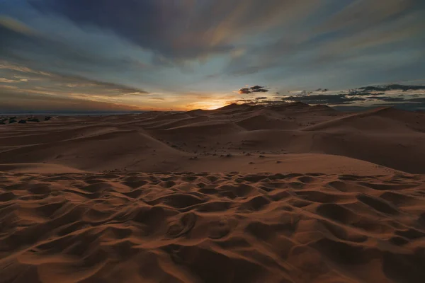 Merzouga zonsondergang 1 — Stockfoto