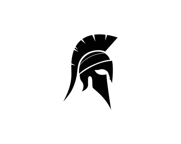 Spartan helmet logo template — Stock Vector