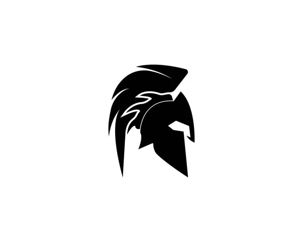 Spartánské helma logo šablona — Stockový vektor