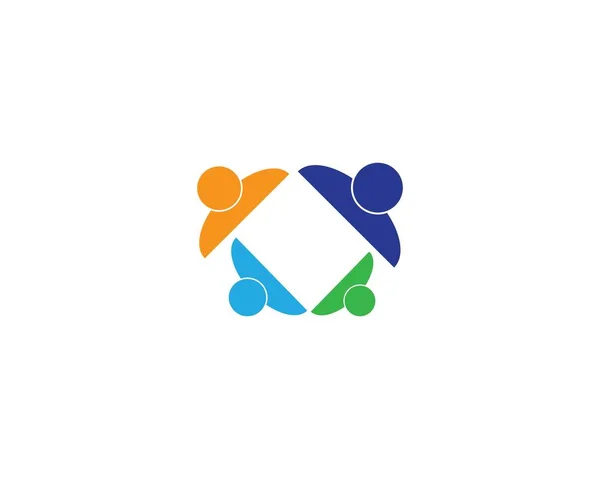 Modello logo per la cura della famiglia — Vettoriale Stock