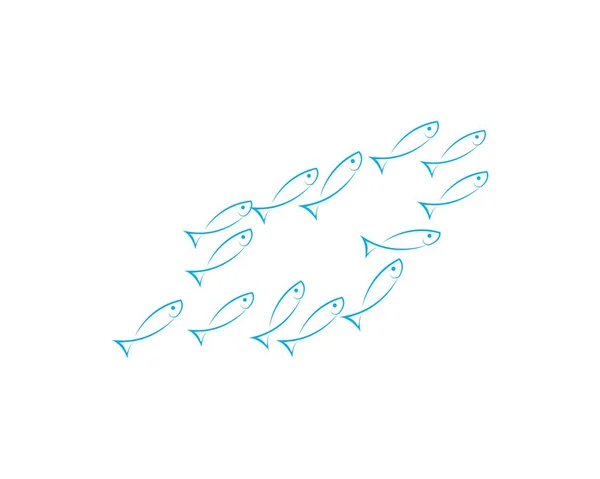 Fish logo template — Stock Vector