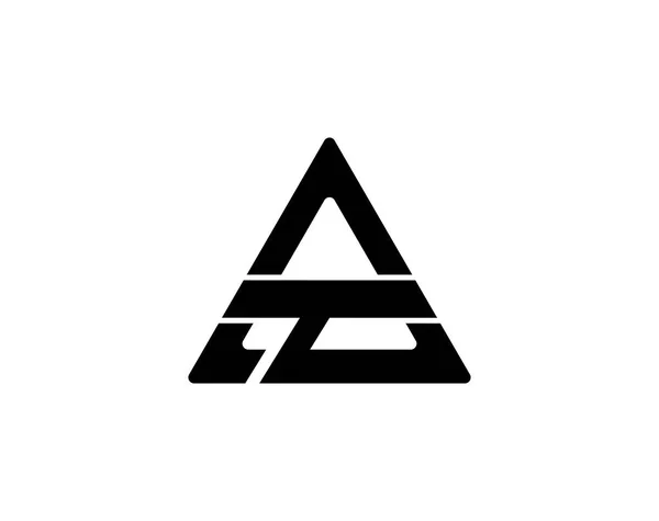 Triangel logotyp mall — Stock vektor