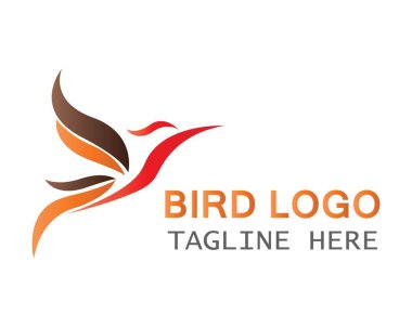 Kuş logo şablonu