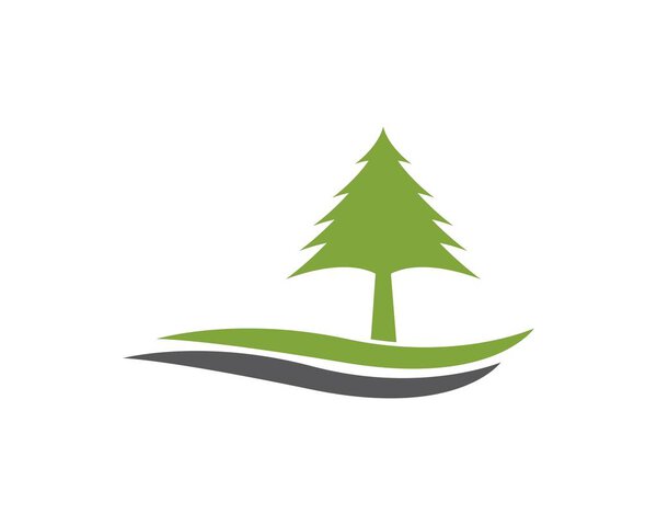 Шаблон логотипа кедрового дерева
