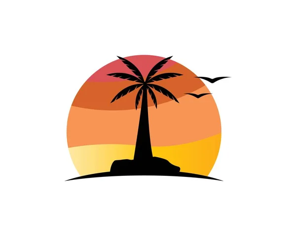 Plantilla de logotipo de puesta de sol — Vector de stock
