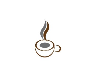 Kahve fincanı logo şablonu