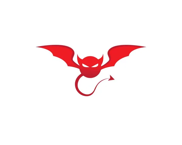 Modelo de logotipo diabo — Vetor de Stock