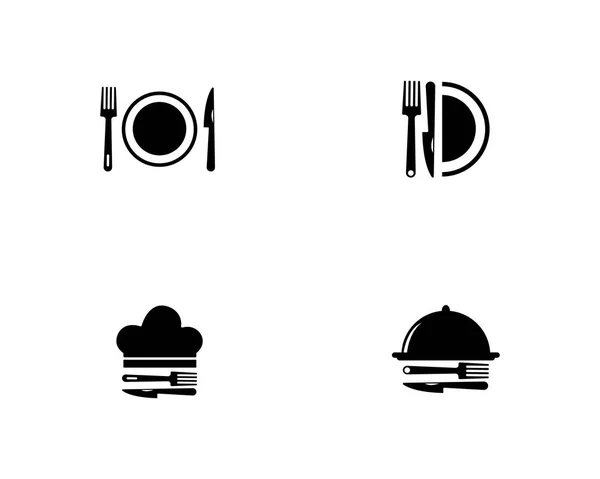 Szablon logo widelec i łyżka — Wektor stockowy