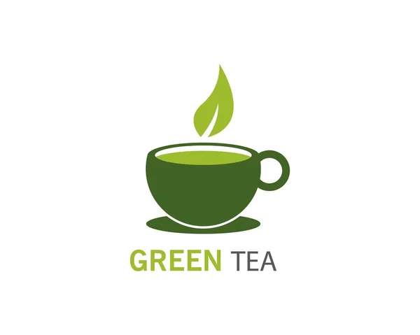 Tasse Tee Logo Vorlage — Stockvektor