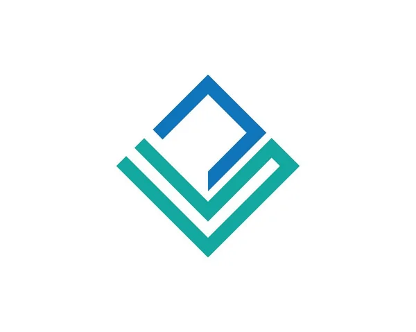 V lettera logo modello — Vettoriale Stock