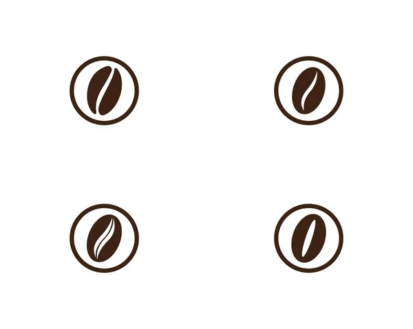 Plantilla de granos de café vector — Vector de stock