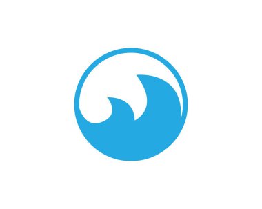 Su dalgası logo şablonu
