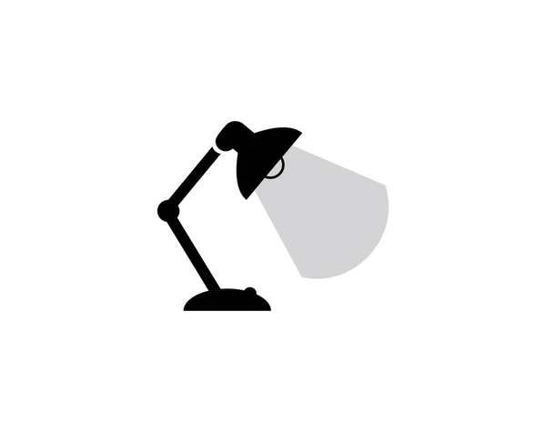 Ikon mebel meja, simbol lampu - Stok Vektor