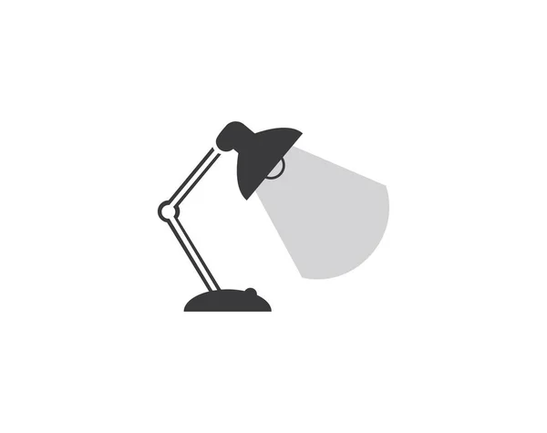 Skrivbord möbler ikon, lampa symbol — Stock vektor