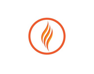 ateş alev logosu şablonu 