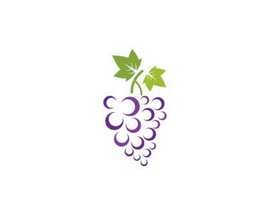 Yaprak ikonlu bir demet şarap üzümü 