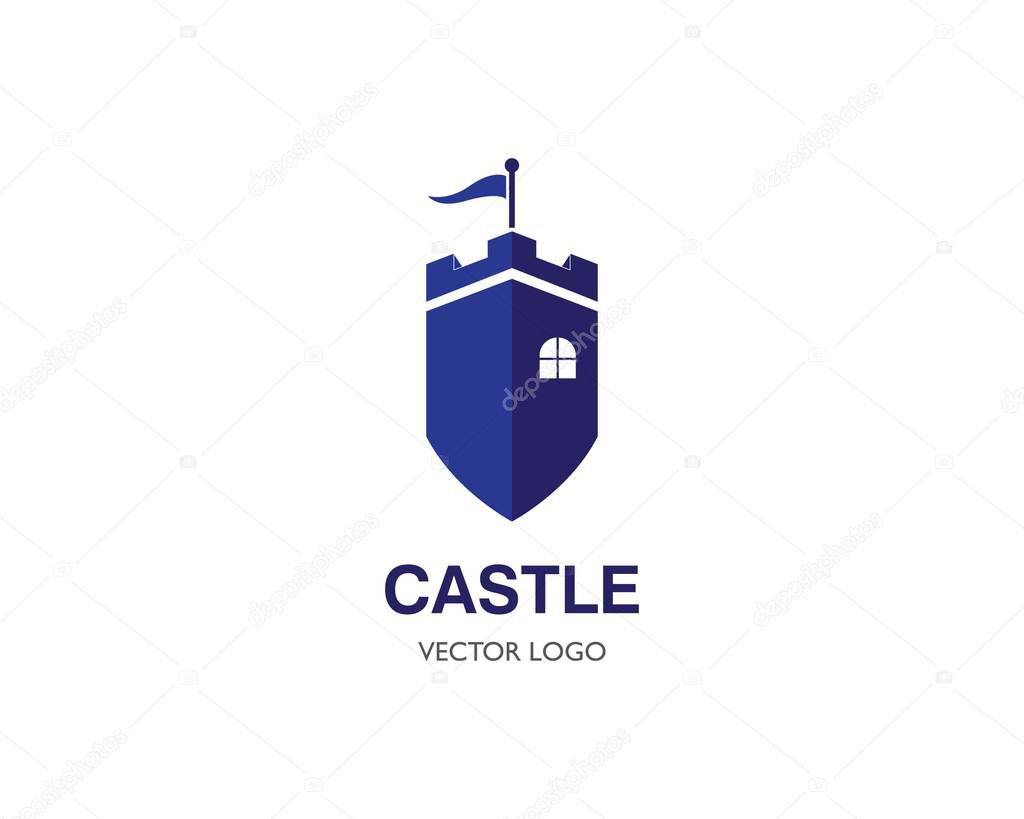 Castle Logo vector icon illustration design