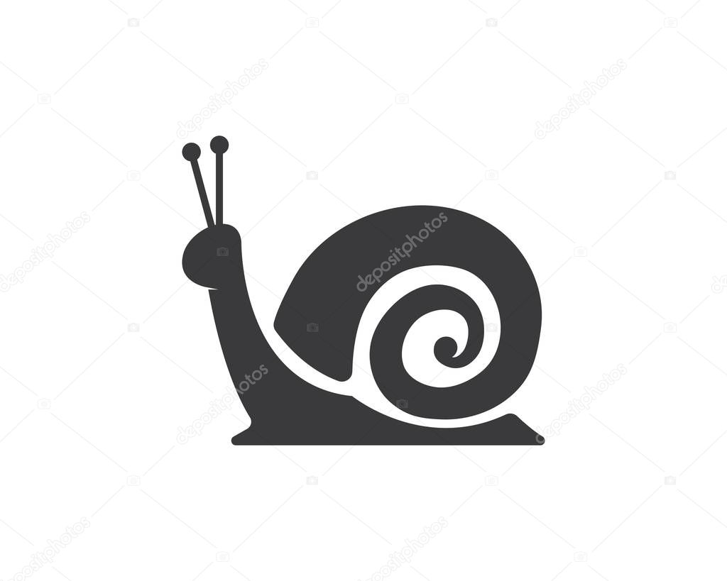 Snail logo template vector icon illustration design