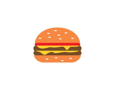 Burger logo vektör simge