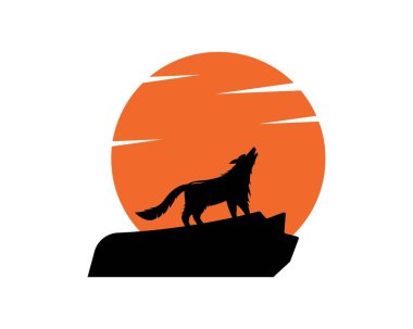 Wolf logo vektör