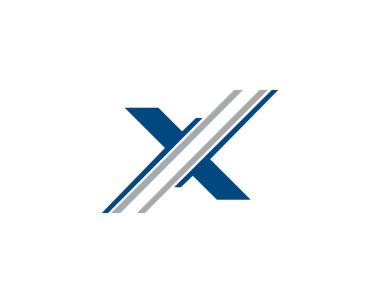 X Harfi Logo Şablonu
