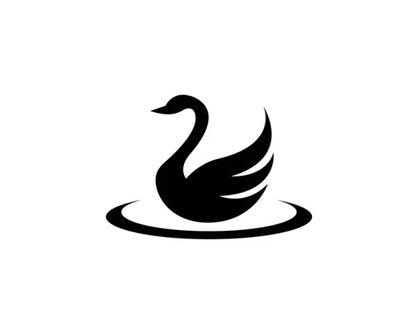 Modèle de logo de cygne — Image vectorielle