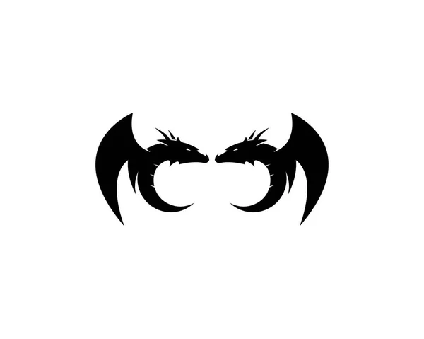 ドラゴンのロゴ アイコン — ストックベクタ