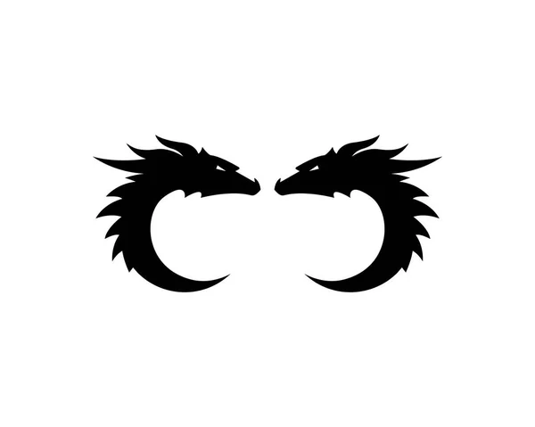 Icône logo Dragon — Image vectorielle