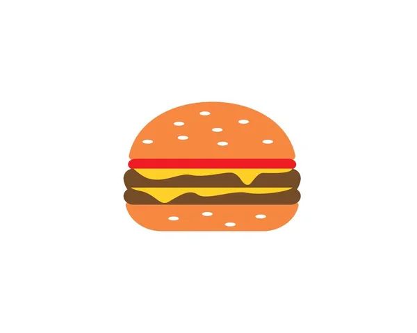 Burger logo vector icono — Vector de stock
