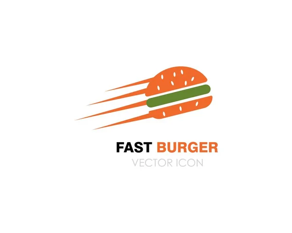 Burger logo vektör simge — Stok Vektör