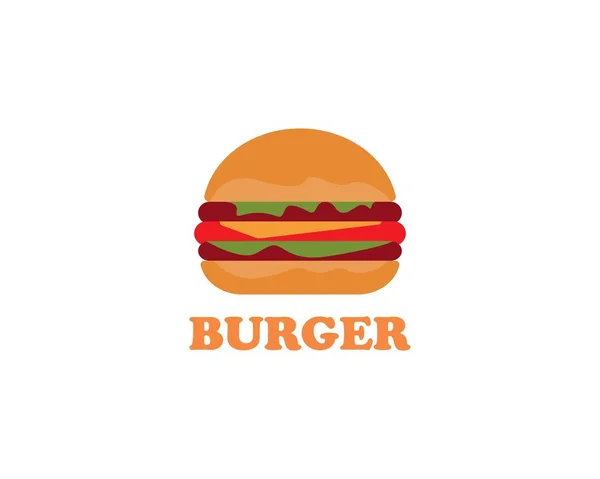 Burger logo vektör simge — Stok Vektör