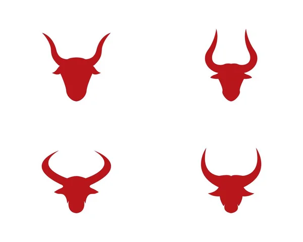 Vettore logo testa toro — Vettoriale Stock