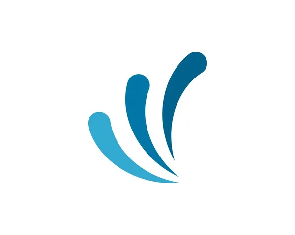 Su sıçrama logo vektör — Stok Vektör