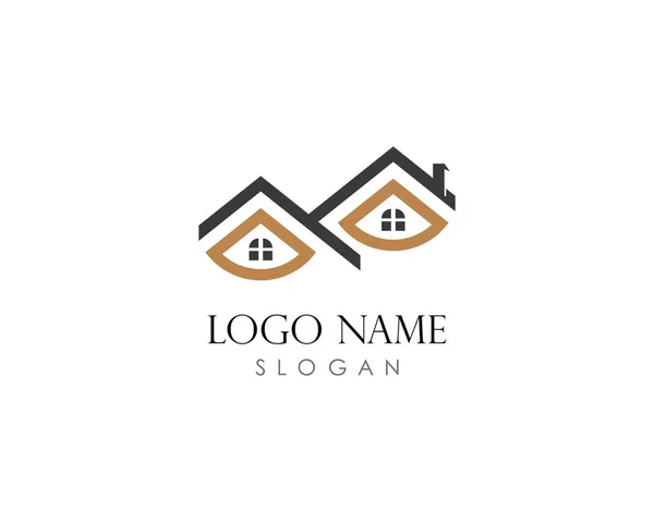 Immobilier, immobilier et construction Logo design — Image vectorielle