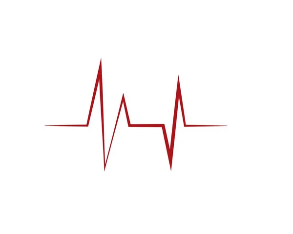 Heartbeat kardiogram ikonen — Stock vektor