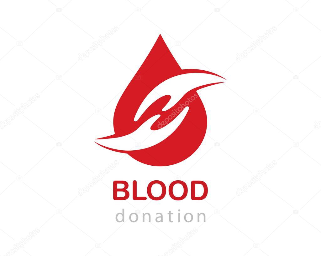 Blood Logo vector icon illustration design
