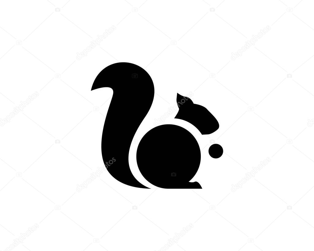 Squirrel logo vector icon illustration design
