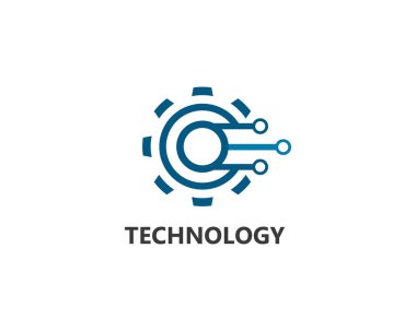 Vektör logo teknoloji 