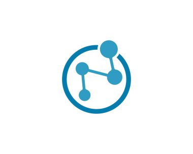 Molekül logo vektör tasarımı