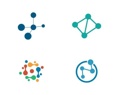 Molekül logo vektör tasarımı