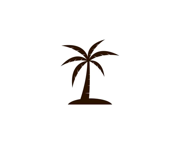 Sunset logo template with 2 coconut tree vector icon — Stock Vector