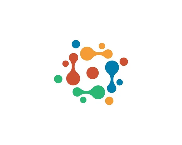 Desenho do vetor do ícone do logotipo da molécula — Vetor de Stock