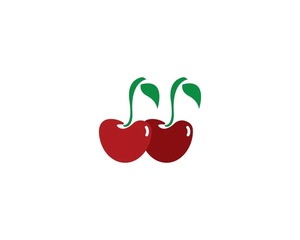 Logo de cereza — Vector de stock